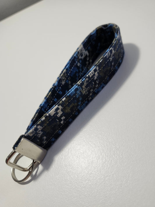 Blue Digital Camo Print Wrist Strap